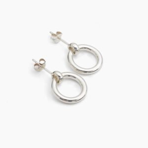 Silver Eternity Stud Earrings